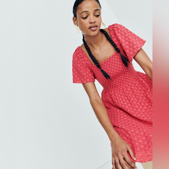 Madewell Lucie Smoked Eyelet Mini Dress size M - Picture 5 of 6